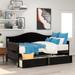 Sturdy & Durable Wooden Twin Daybed with 2 drawers, Sofa Bed for Bedroom Living Room,No Box Spring Needed