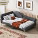 Twin Size Upholstered Daybed with Headboard and Armrest