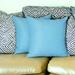 HomeRoots Set Of Two 26" X 26" Sky Blue Polyester Zippered Pillow Cover