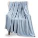 King Size Fleece Bed Blanket Soft Anti Static Blue