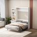 Contemporary Full Size Platform Bed with Storage Drawers, Gas Lift Mechanism, and Sleek Design