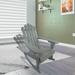 Walnut Reclining Wooden Rocking Adirondack Chair