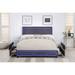 Full-Sized Adjustable Headboard Upholstered Platform Bed: RGB LED Lights, 4 Drawers