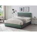 Queen-Sized Upholstered Platform Bed with LED Lights: Storage Bed, 4 Drawers, Fabric