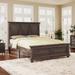 Full Size Vintage Pine Wood Bed with Charming Fretwork Accents in Traditional Town and Country Style, Gray