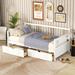 Multi-Functional Solid Wood Daybed with Two Drawers, Twin Size