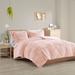 Twin/ Twin XL Faux Fur Comforter Set Blush