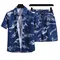 [14 colori] Set di camicie stampate a maniche corte tropicali da uomo Top casual Camicie da uomo Camicia hawaiana Abbigliamento uomo Camicie da uomo