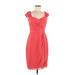 After Six Cocktail Dress - Sheath Sweetheart Sleeveless: Red Solid Dresses - Women's Size 8