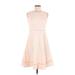 Calvin Klein Casual Dress - A-Line: Pink Jacquard Dresses - Women's Size 6