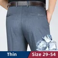 Pantaloni estivi da lavoro sottili per uomo taglia lino 29-54 pantaloni lunghi elasticizzati dritti