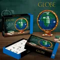 Idee World Globe Map Building Blocks modello di educazione scientifica per bambini mattoni fai da te