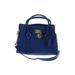 MICHAEL Michael Kors Leather Satchel: Blue Solid Bags