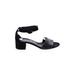 Attilio Giusti Leombruni Heels: Black Print Shoes - Women's Size 37 - Open Toe