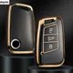 Juste de clé de voiture en TPU plaqué 6D coque de siège Fob Volkswagen Passat B8 Magotan Skoda