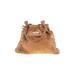 Perlina Leather Satchel: Tan Solid Bags