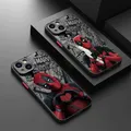 Custodia per telefono Marvel Deadpool per Apple iPhone 14 Plus 15 Pro Max 7 8 XR XS MAX 11 Pro SE XS 13 Mini 12 Cover morbida