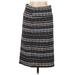 Lularoe Casual Skirt: Gray Stripes Bottoms - Women's Size Medium