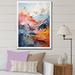 Design Art Combination Peaks Of Tranquility Metal in Blue/Orange | 32 H x 16 W x 1 D in | Wayfair FDP116410-16-32-WH