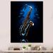 Design Art Saxophone Midnight Blue II, Cotton in Black/Blue | 40 H x 30 W x 1.5 D in | Wayfair PT116786-30-40