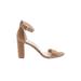 Nine West Sandals: Tan Solid Shoes - Women's Size 9 1/2 - Open Toe