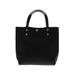 KMM & Co. Leather Tote Bag: Black Print Bags