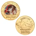 One Piece Metal Coins for Children Anime Collection Rare Cards Toys for Boys Surprises Birthday