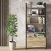 Houseella Alabama 59" H X 25" W Iron Frame Standart Bookcase in Brown | 64 H x 18 W x 7 D in | Wayfair NJ1530804