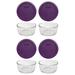 Pyrex (4) 4-Cup Glass Bowls & (4) 4-Cup Lids Glass/Plastic in Indigo | 11.25 H x 6.25 W x 6.25 D in | Wayfair 7201_7201-PC-RO-PUR_4