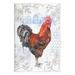 Stupell Industries Rustic Farmhouse Rooster On MDF Print in Brown | 15 H x 10 W x 0.5 D in | Wayfair ba-621_wd_10x15