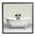 Stupell Industries Pastel Puppy in Bathtub by Roozbeh Single Picture Frame Print on Canvas in Black/White | 24" H x 24" W | Wayfair