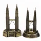 Miniatures de mini figurines artisanales Bronze Petronas tours mondialement célèbres créatives