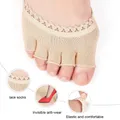 New Five Toes Forefoot Pad Women High Heels Wear-resistant Half Socks Lace Lace Invisible Socks