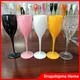 Oem Wine Glasses Champagne Flutes 175ML Glass Plastic Dishwasher-safe White Acrylic Glass