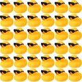 36 Pcs Mini Rubber Ducks with 36 Sunglasses Rubber Ducks in Bulk Bathtub Duckies Toys for Kids Gift