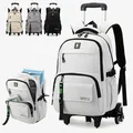 School Bag with wheels Rolling Backpack for boy Kids Student Wheeled Backpack Trolley School Bag