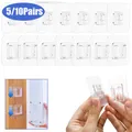 Self Adhesive Wall Hooks Double-sided Wall Holder Transparent Hooks Suction Cup Wall Storage Hook