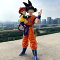 30cm Anime Goku Dragon Ball Figures GK Son Goku Son Gohan Father Holding His Son Action Figures PVC