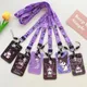 Cute Kuromi ID Card Holder Neck Strap Pendant Girls Sanrio Door Badge Holder Lanyards Keychain Women