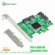 IOCREST PCIe 4 Ports 6G SATA III 3.0 Controller Card Marvell 88SE9215 Non Raid PCIe 2.0 x1 Expansion