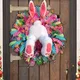 Bunny Ears Butt Wreath Cute Easter Door Decoration Easter DIY Thief Bunny Butt With Ears Cartoon