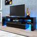 Orren Ellis Peiqi TV Stand for TV up to 70" Wood in Black/Brown | 18 H in | Wayfair BF69E6F775694960AC67913F4AAEDAA0