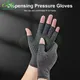 1 Pair Compression Gloves Hand Copper Arthritis Gloves Joint Pain Relief Half Finger Anti-slip