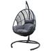 Bayou Breeze Northome Porch Swing w/ Stand in Black | 73.2 H x 46.5 W x 46.5 D in | Wayfair E1A863005A734A9185C2967E0DEA849B