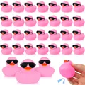 36 Packs Mini Rubber Ducks with Sunglasses Sets Duck Bath Toys Cute Squeaky Rubber Ducks Float