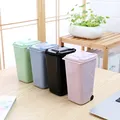 Mini Desktop Trash Can 4 color Garbage Storage Box Living Room Coffee Table with Cover Small Paper