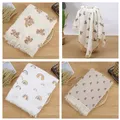 Double Layer Muslin Squares Cotton Baby Blankets Lace Newborn Blanket Babies Accessories Plaid New