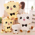 Kawaii Big Face Cat Plush Toys Cute Stuffed Animals bow tie Cat Pillows Lovly Smile Cat Plushies