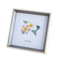 Square photo frame White photo frame with stand for photo wall frames made of solid wood. Suitable