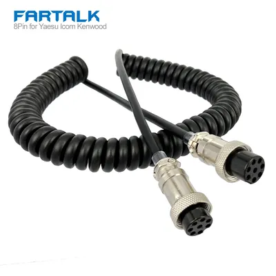 8 Pin Mic Microphone Extension Cable FOR YAESU ICOM KENWOOD CB HAM Radio Walkie Talkie Accessories Female to Female